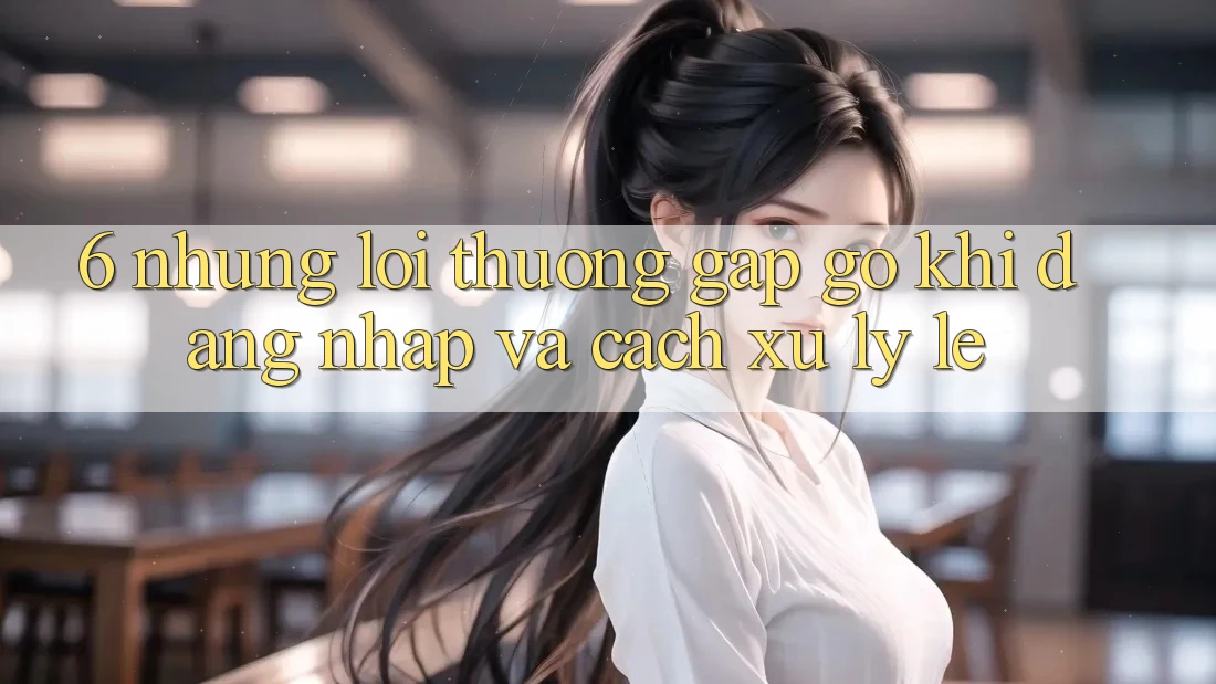 6. Những Lỗi Thường Gặp gỡ Khi Đăng Nhập Và Cách Xử Lý Lẹ 6. Những Lỗi Thường Gặp gỡ Khi Đăng Nhập Và Cách Xử Lý Lẹ