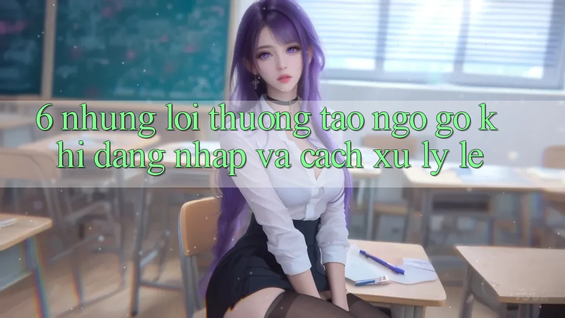 6. Những Lỗi Thường Tao ngộ gỡ Khi Đăng Nhập Và Cách Xử Lý Lẹ 6. Những Lỗi Thường Tao ngộ gỡ Khi Đăng Nhập Và Cách Xử Lý Lẹ