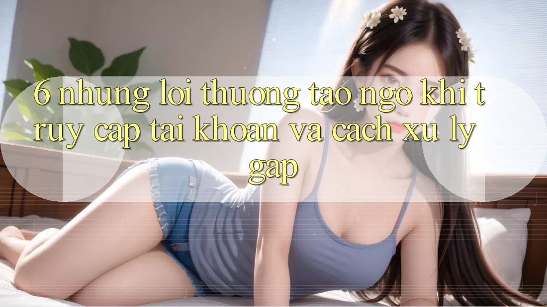 6. Những Lỗi Thường Tao ngộ Khi Truy cập tài khoản Và Cách Xử Lý Gấp 6. Những Lỗi Thường Tao ngộ Khi Truy cập tài khoản Và Cách Xử Lý Gấp