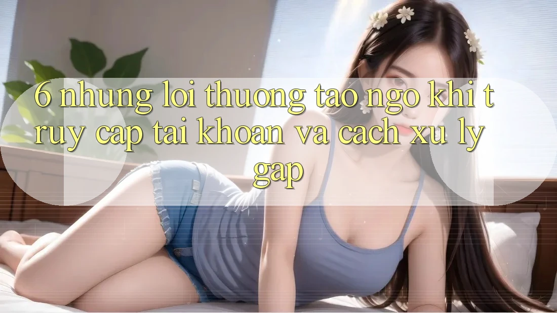 6. Những Lỗi Thường Tao ngộ Khi Truy cập tài khoản Và Cách Xử Lý Gấp 6. Những Lỗi Thường Tao ngộ Khi Truy cập tài khoản Và Cách Xử Lý Gấp