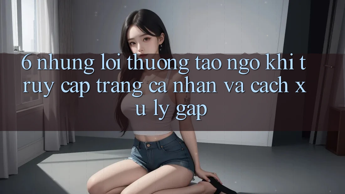 6. Những Lỗi Thường Tao ngộ Khi Truy cập trang cá nhân Và Cách Xử Lý Gấp 6. Những Lỗi Thường Tao ngộ Khi Truy cập trang cá nhân Và Cách Xử Lý Gấp