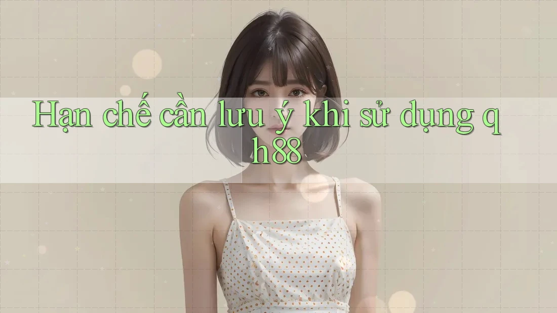Hạn chế cần lưu ý khi sử dụng QH88 Hạn chế cần lưu ý khi sử dụng QH88